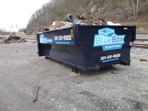Dumpster full of trash in Hancock, MD