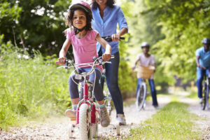 Bike riding during Family Fun Month